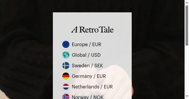 Screenshot of aretrotale.com