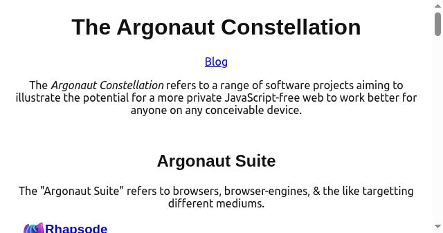 Screenshot of argonaut-constellation.org