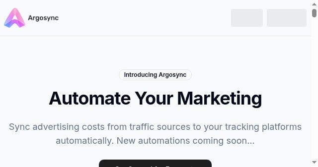 Screenshot of argosync.com