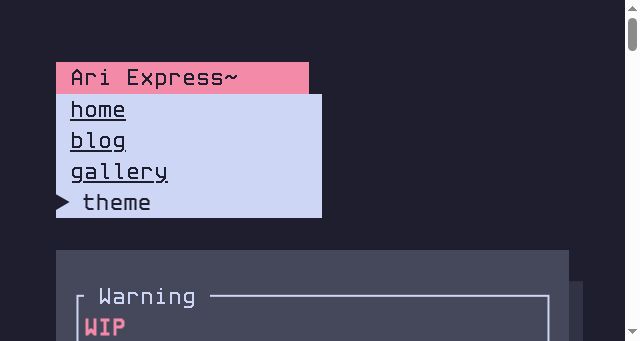 Screenshot of ari.express