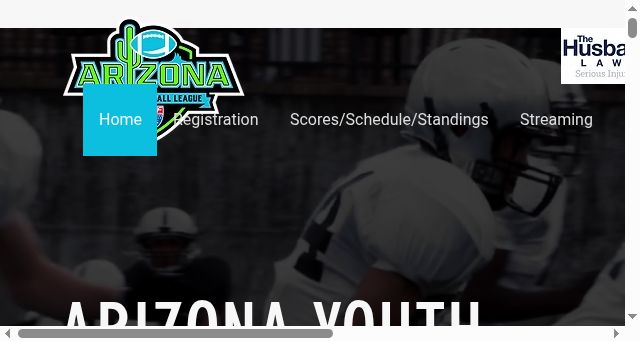 Screenshot of arizonayfl.com