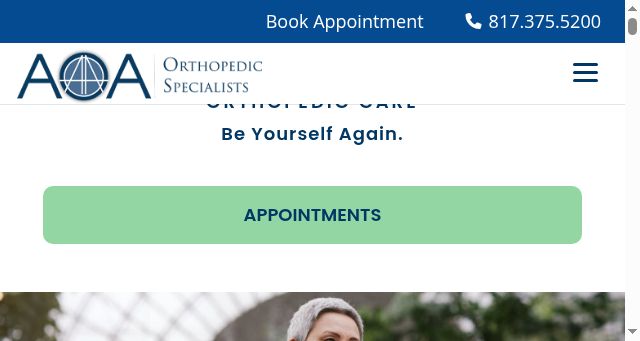 Screenshot of arlingtonortho.com