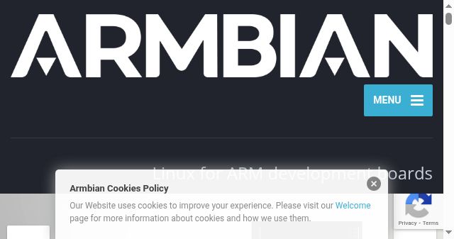 Screenshot of armbian.com