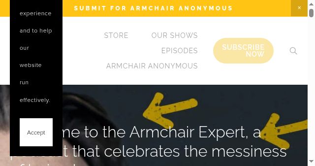 Screenshot of armchairexpertpod.com