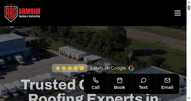 Screenshot of armourroofingco.com