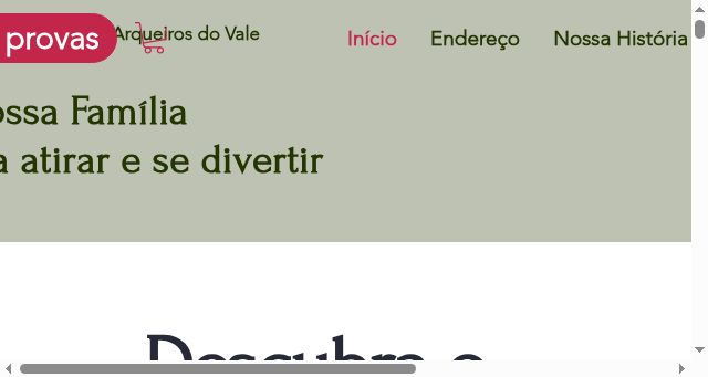 Screenshot of arqueirosdovale.com.br