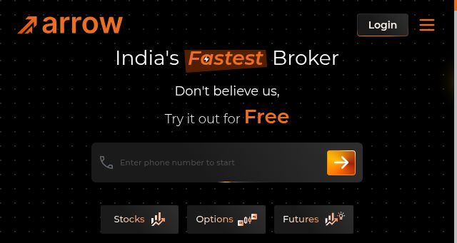 Screenshot of arrow.trade