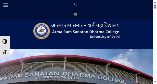 Screenshot of arsdcollege.ac.in