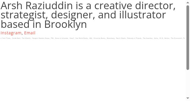 Screenshot of arshraziuddin.com