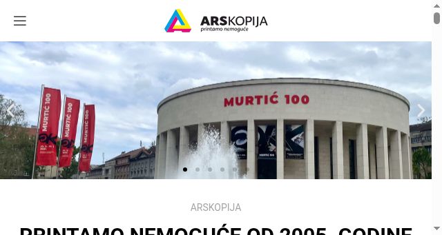 Screenshot of arskopija.hr