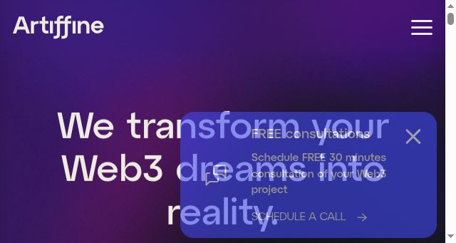 Screenshot of artiffine.com