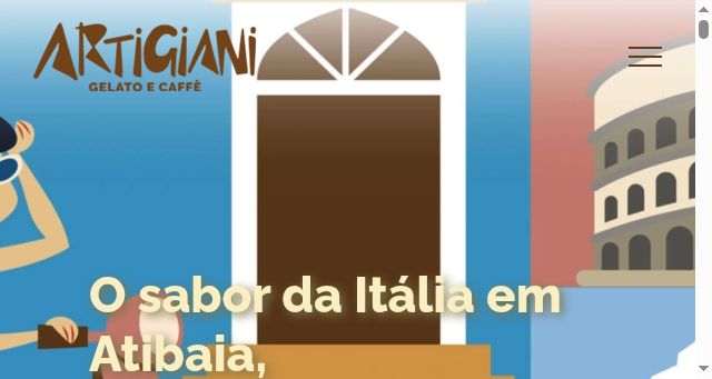Screenshot of artigianigelato.com.br