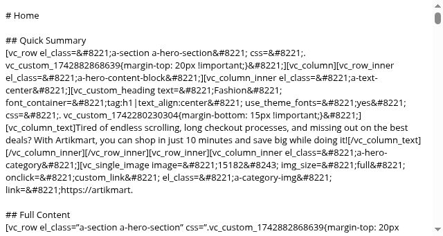 Screenshot of artikmart.com