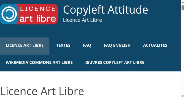 Screenshot of artlibre.org