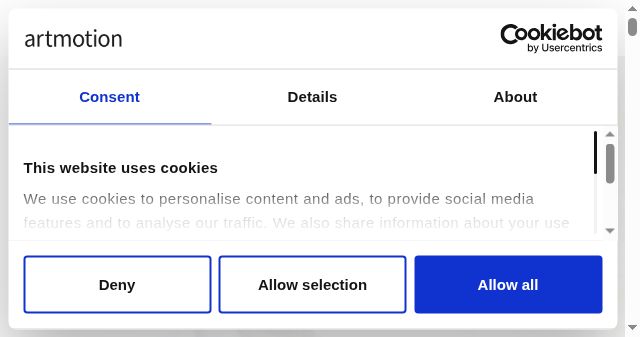 Screenshot of artmotion.eu