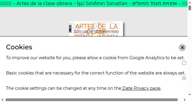 Screenshot of artsoftheworkingclass.org