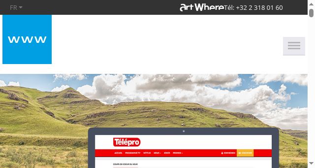 Screenshot of artwhere.be