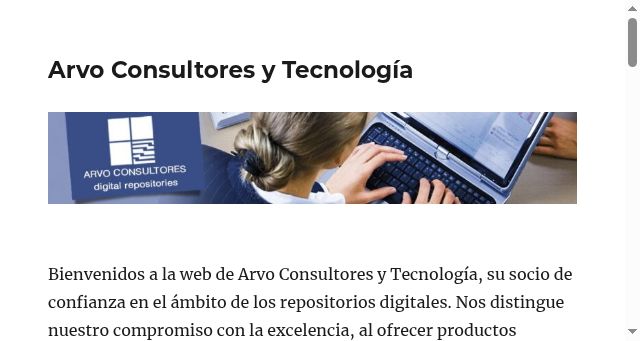 Screenshot of arvo.es