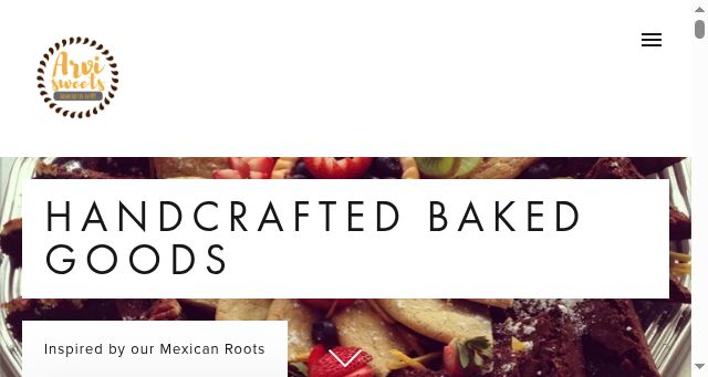 Screenshot of arvsweets.co