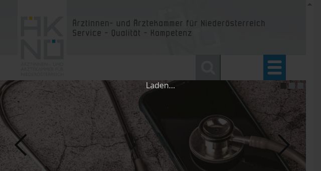 Screenshot of arztnoe.at