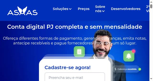 Screenshot of asaas.com