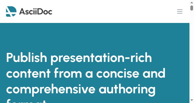 Screenshot of asciidoc.org