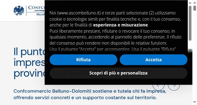 Screenshot of ascombelluno.it