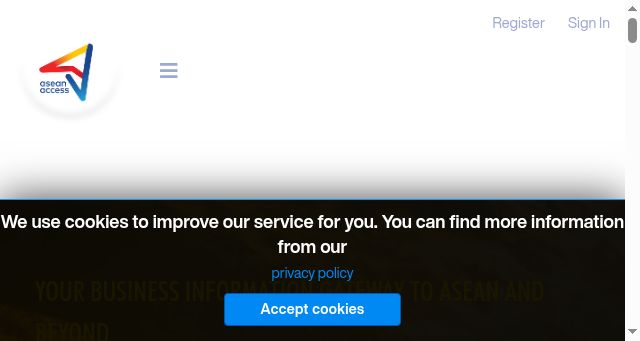 Screenshot of aseanaccess.com