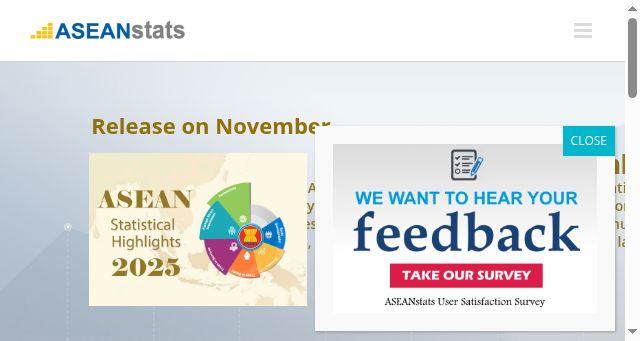 Screenshot of aseanstats.org