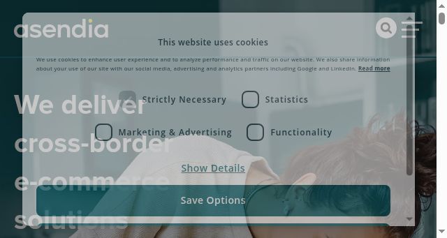 Screenshot of asendia.sg