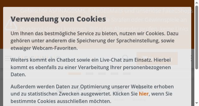 Screenshot of asfinag.at