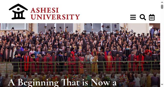 Screenshot of ashesi.edu.gh