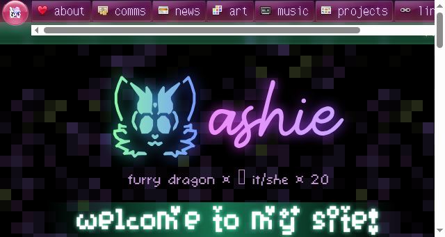 Screenshot of ashiecorner.xyz
