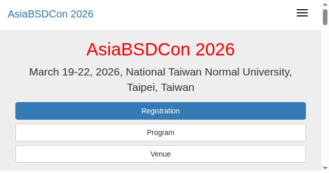 Screenshot of asiabsdcon.org
