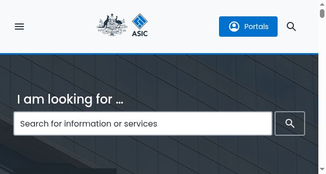 Screenshot of asic.gov.au