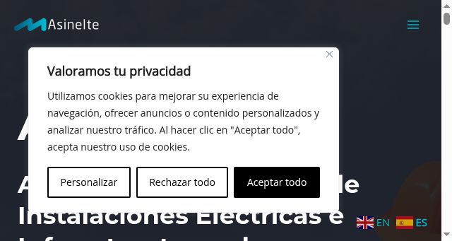 Screenshot of asinelte.com