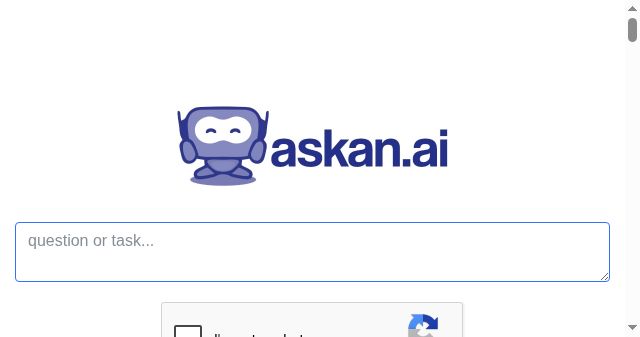 Screenshot of askan.ai