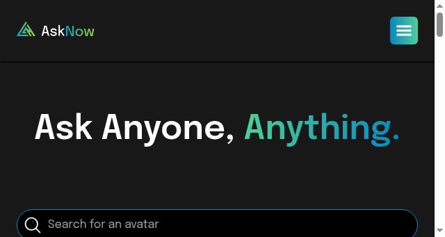 Screenshot of asknow.ai