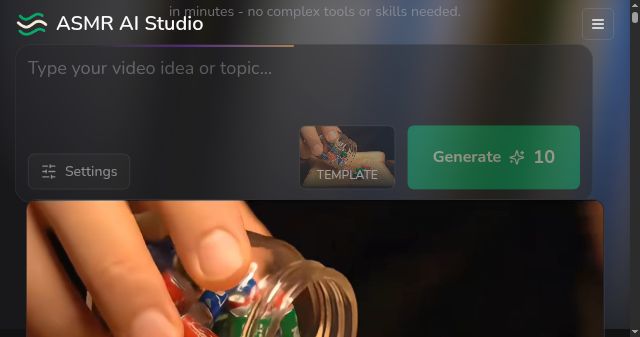 Screenshot of asmrai.studio