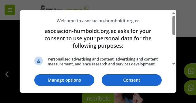 Screenshot of asociacion-humboldt.org.ec