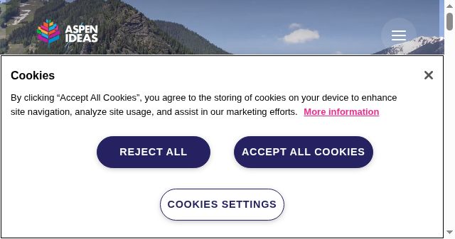 Screenshot of aspenideas.org