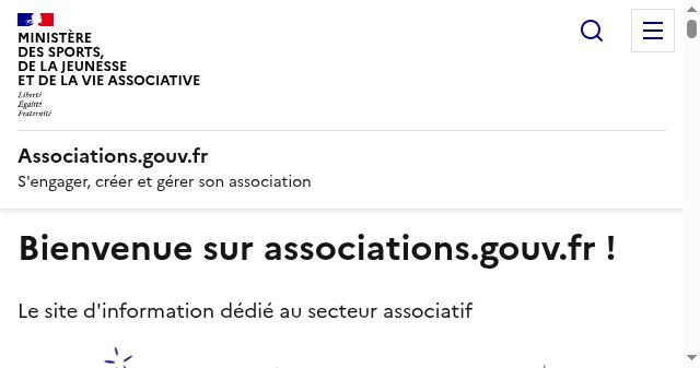 Screenshot of associations.gouv.fr