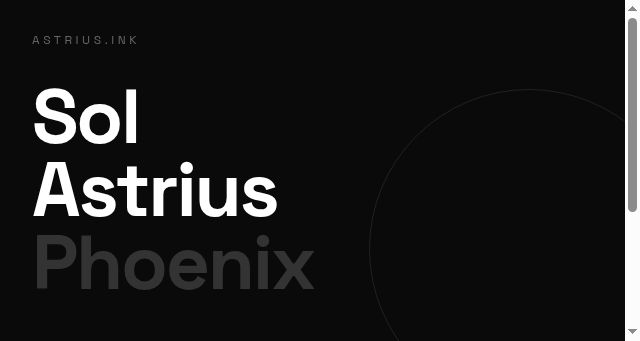 Screenshot of astrius.ink