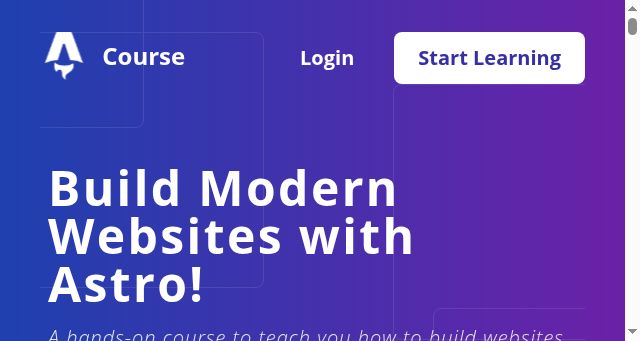Screenshot of astrocourse.dev