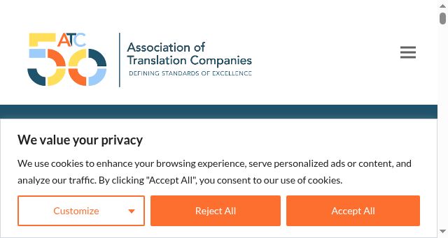Screenshot of atc.org.uk