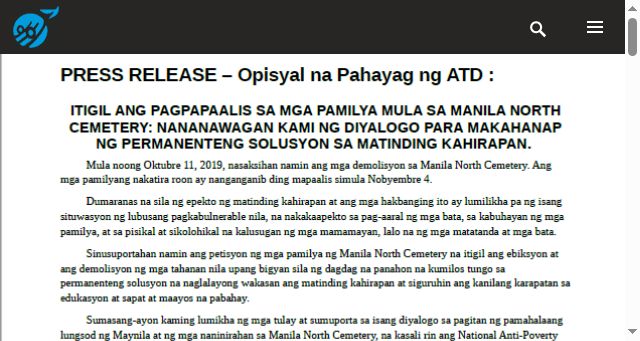 Screenshot of atdph.org