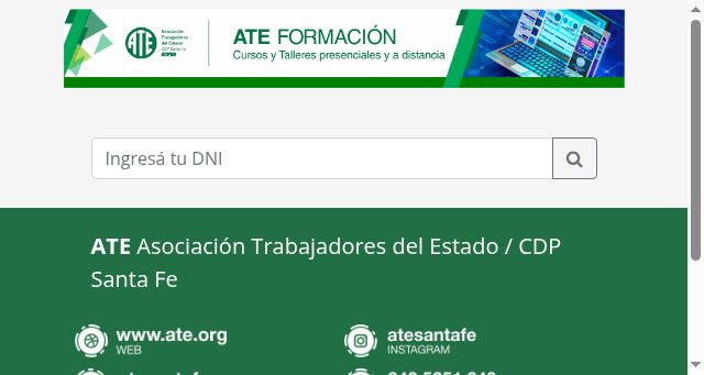 Screenshot of atesantafe.com.ar