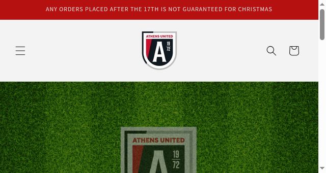 Screenshot of athensunitedmerchhub.com
