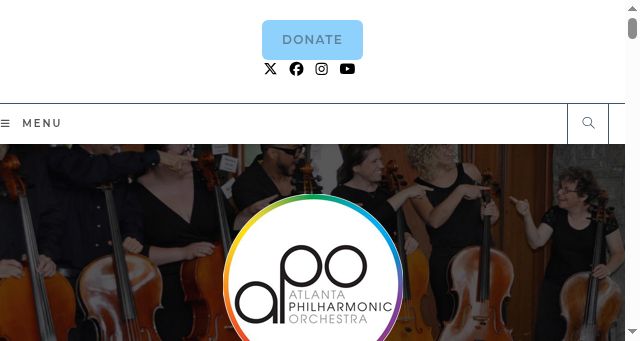 Screenshot of atlantaphilharmonic.org