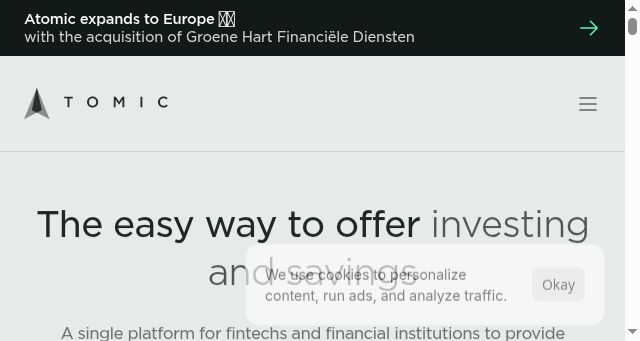 Screenshot of atomicvest.com